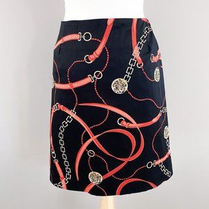 Melly M Black Chain Link Belt Derby Pencil Resort Skirt 4